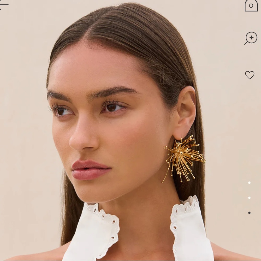 Cult Gaia Damita Earrings - Shiny Brass